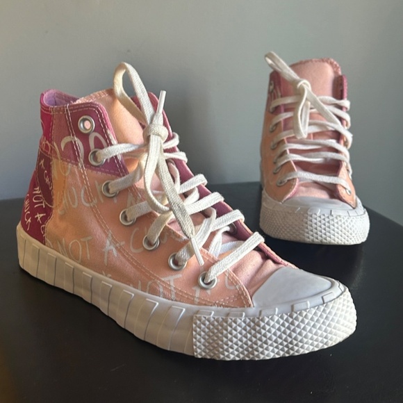 Converse ‘Not a Chuck’ Pink Two Tone High Top Sneakers - Picture 13 of 13